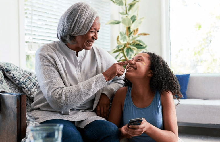 Patient with anemia due to CKD interacting with a loved one